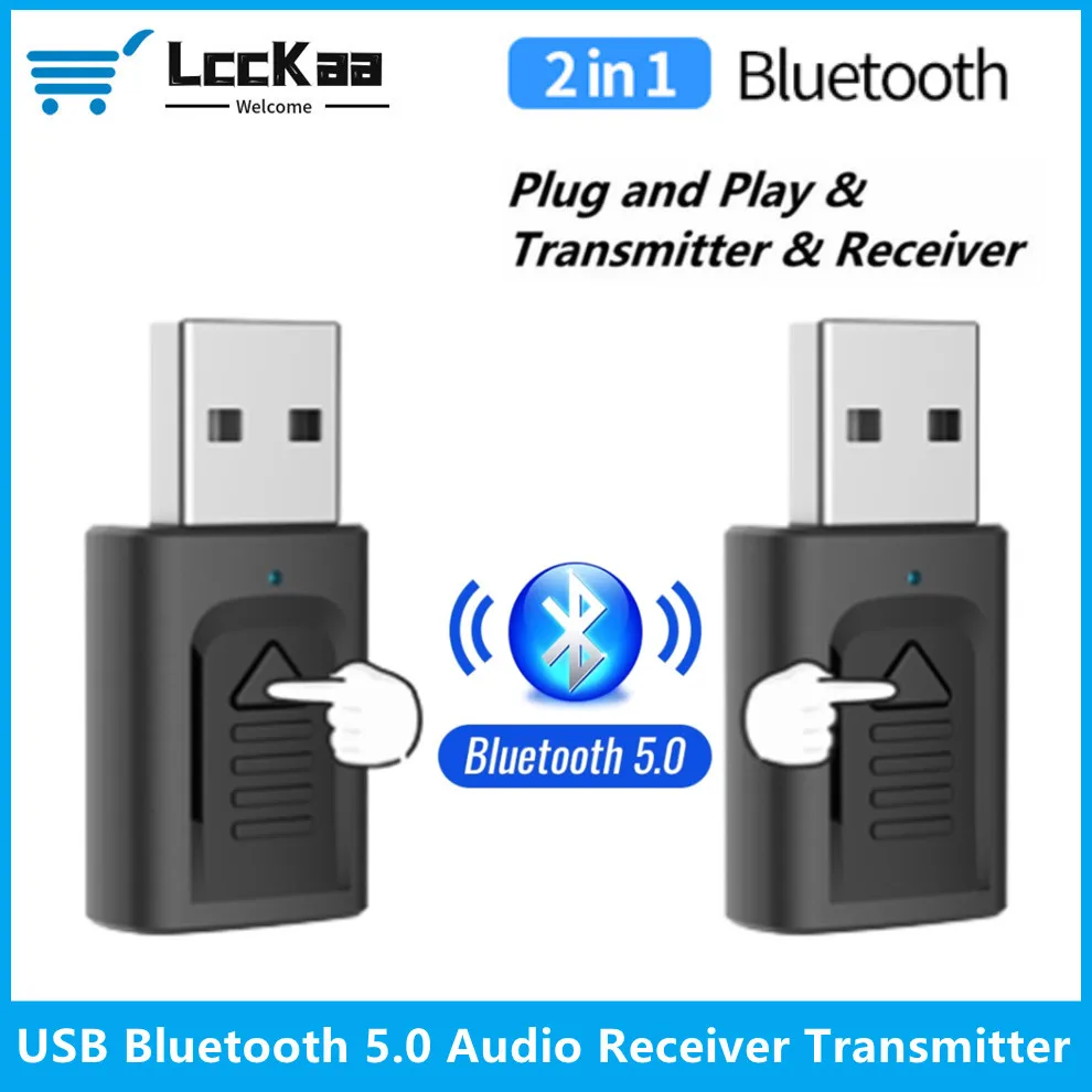 

USB Wireless Bluetooth Adapter 2 In1 Bluetooth 5.0 Transmiter Receiver Stereo For TV Laptop Speaker Headset Car Audio Adapter