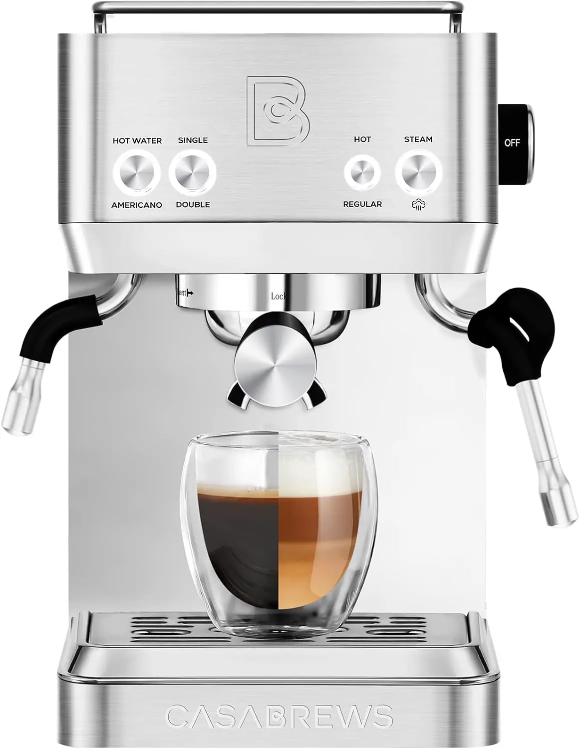 

Espresso Machines with Milk Frother, 20 Bar Espresso Maker with Hot Water Wand for Americano, Latte, Cappuccino, Espre