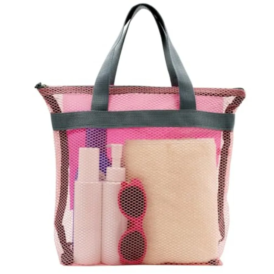 

Mesh Shower Caddy, Portable Shower Bag, Quick-Dry Hanging Caddy Bath Organizer with Zipper, Toiletry Bag Essentials for Camping