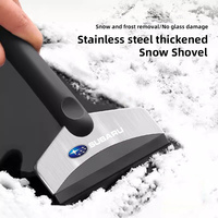 Car Logo Snow Brush Cleaning Shovel Glass Ice Scrapers Tool For Subaru Impreza Legacy WRX STI BRZ Forester Outback Levorg Ascent