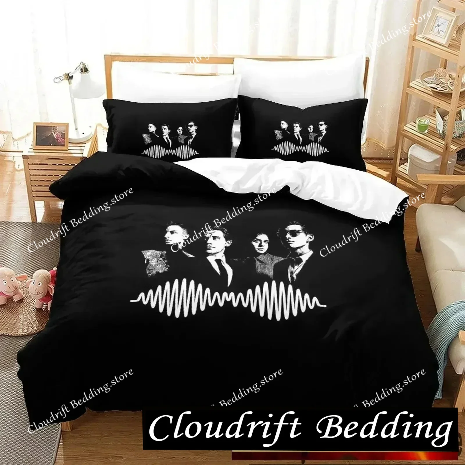 New 3D Print Arctic Monkeys Band Bedding Set Duvet Cover Bed Set Quilt Cover Pillowcase Comforter king Queen Size Boys Adult