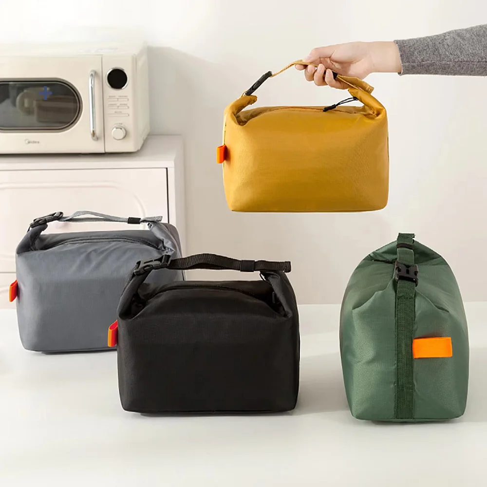 Bolsa de Almuerzo Clásica Minimalista, Bolsa Bento Aislada con Papel de Aluminio Grueso para el Trabajo, la Escuela, Picnic, Actividades al Aire Libre