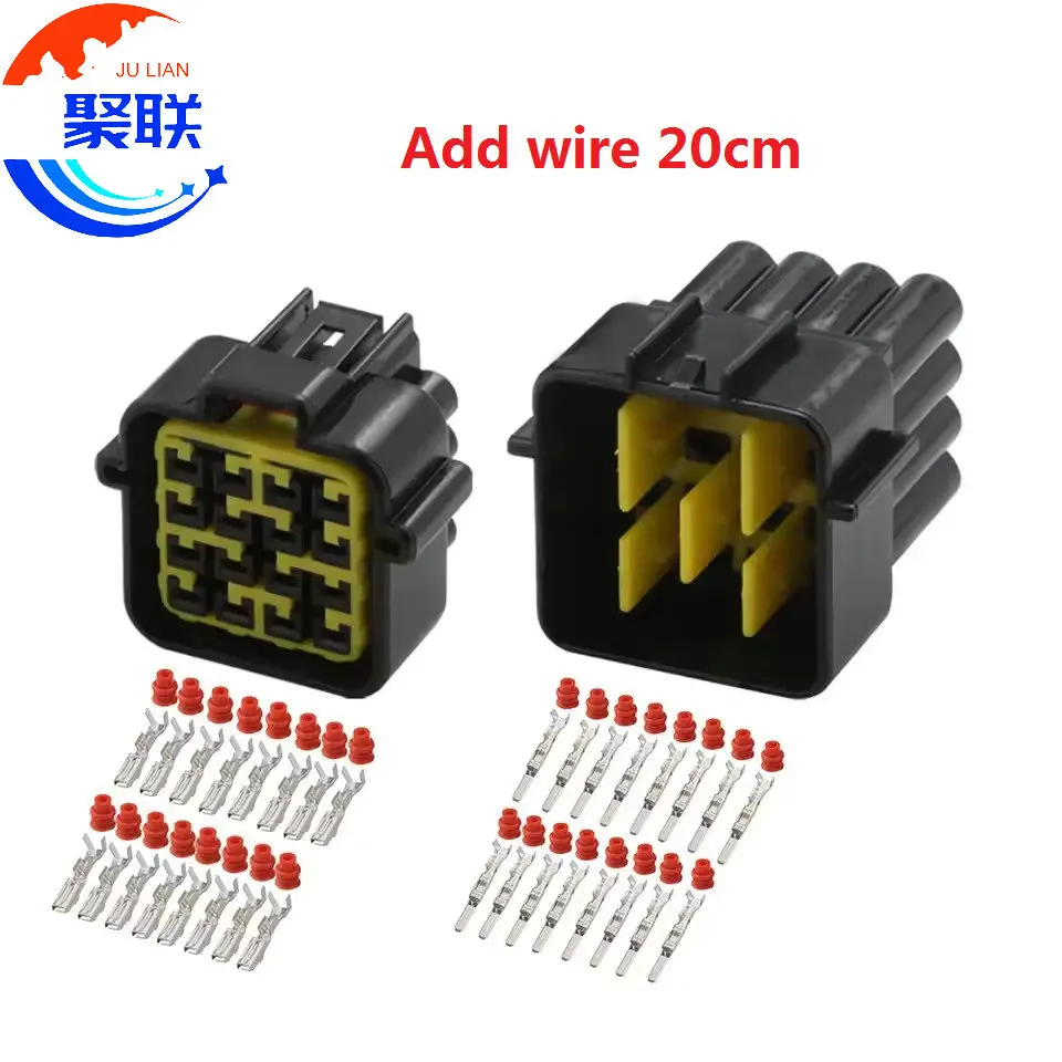 1Set 16Pin FW-C-16F-B FW-C-16M-B Black Furukawa Sealed Waterproof Electrical Auto Wire Harness Connector Black Plug