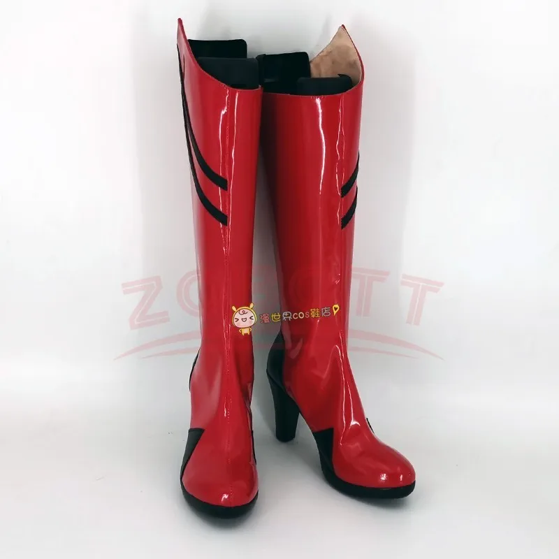 Asuka Langley Soryu Cosplay Anime Shikinami Asuka RangurП Scarpe Natale Rosso caldo Stivali lunghi Halloween Party Donna Uomo Scarpe