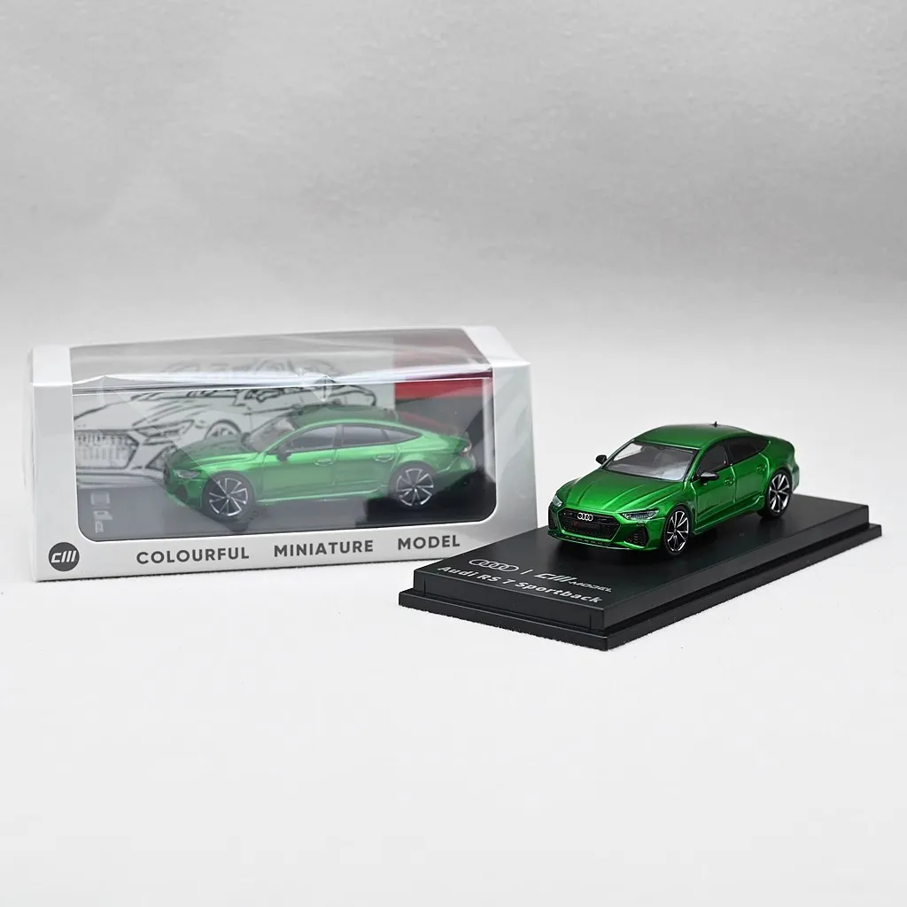 CM Modello 1/64 RS7 Sportback Modello di Auto di Lusso Ad Alte Prestazioni Auto Diecast Toy Station Veicolo con Display Box