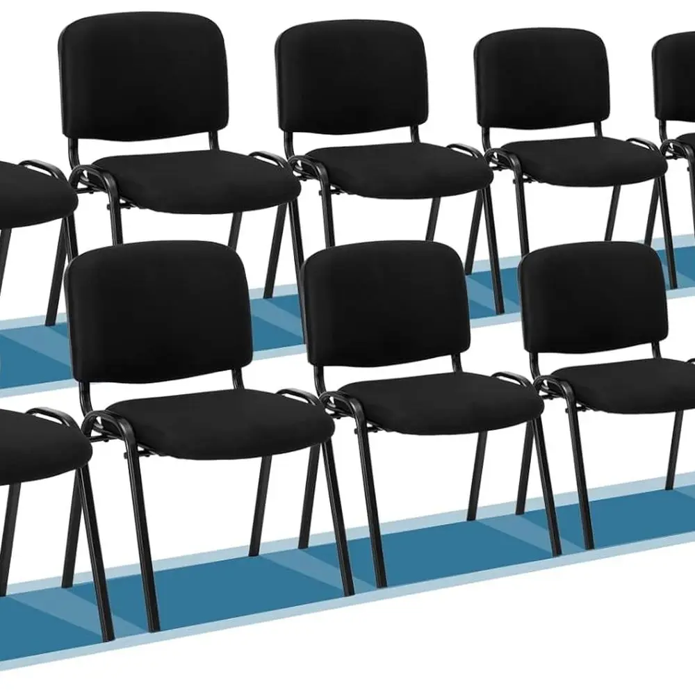 

Набор из 10 штабелируемых сетчатых стульев с подлокотниками для офиса, церкви и встреч