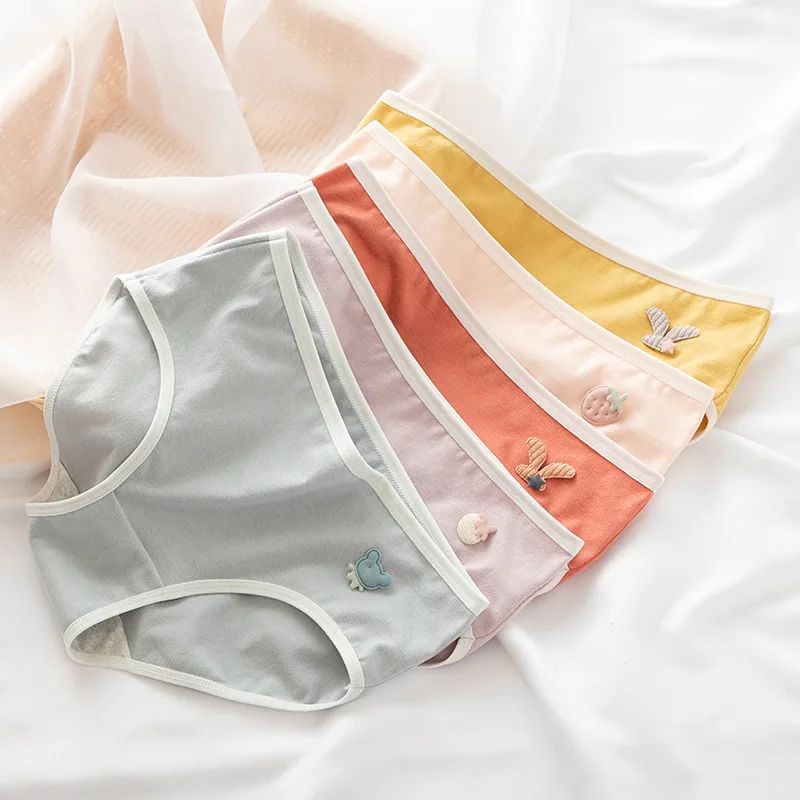 Mới Quần Lót Cotton Màu Pantys Nữ Quần Đùi Quần Lót Nữ Gợi Cảm Cho Nữ Nữ Quần Mềm Mại Dễ Thương Quần Lót