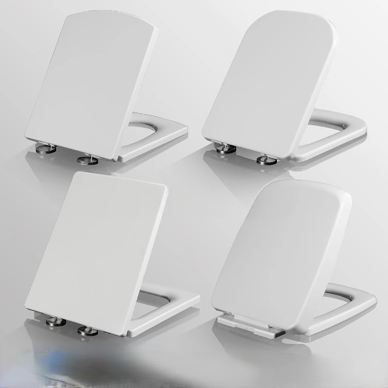 Toilet seat PP Square shape Quick Release soft Close toilet lid Length 430mm to 455mm Width 355mm to 365mm