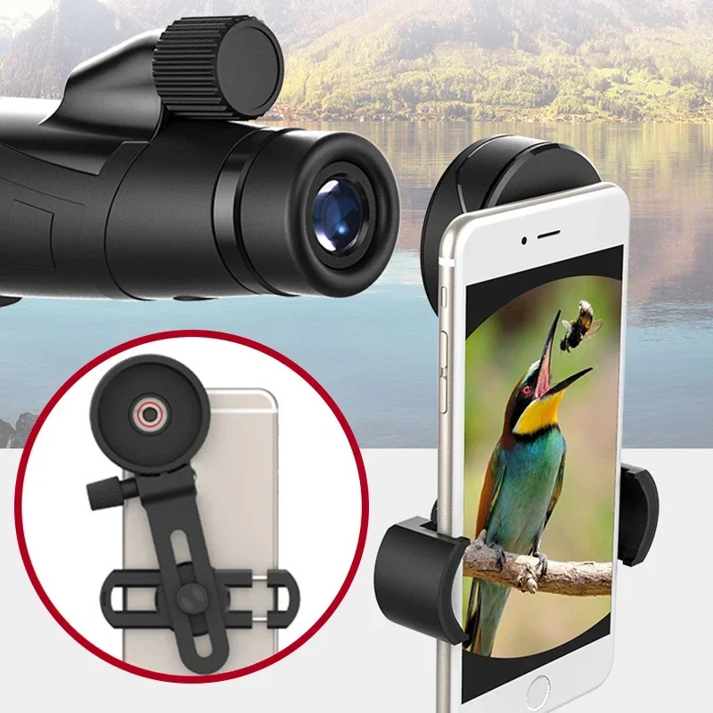 Telescope Eyepiece Mount Smartphone Adaptor Mobile Bracket Phone Holder for Digiscoping Spotting Scope Microscope Capturing