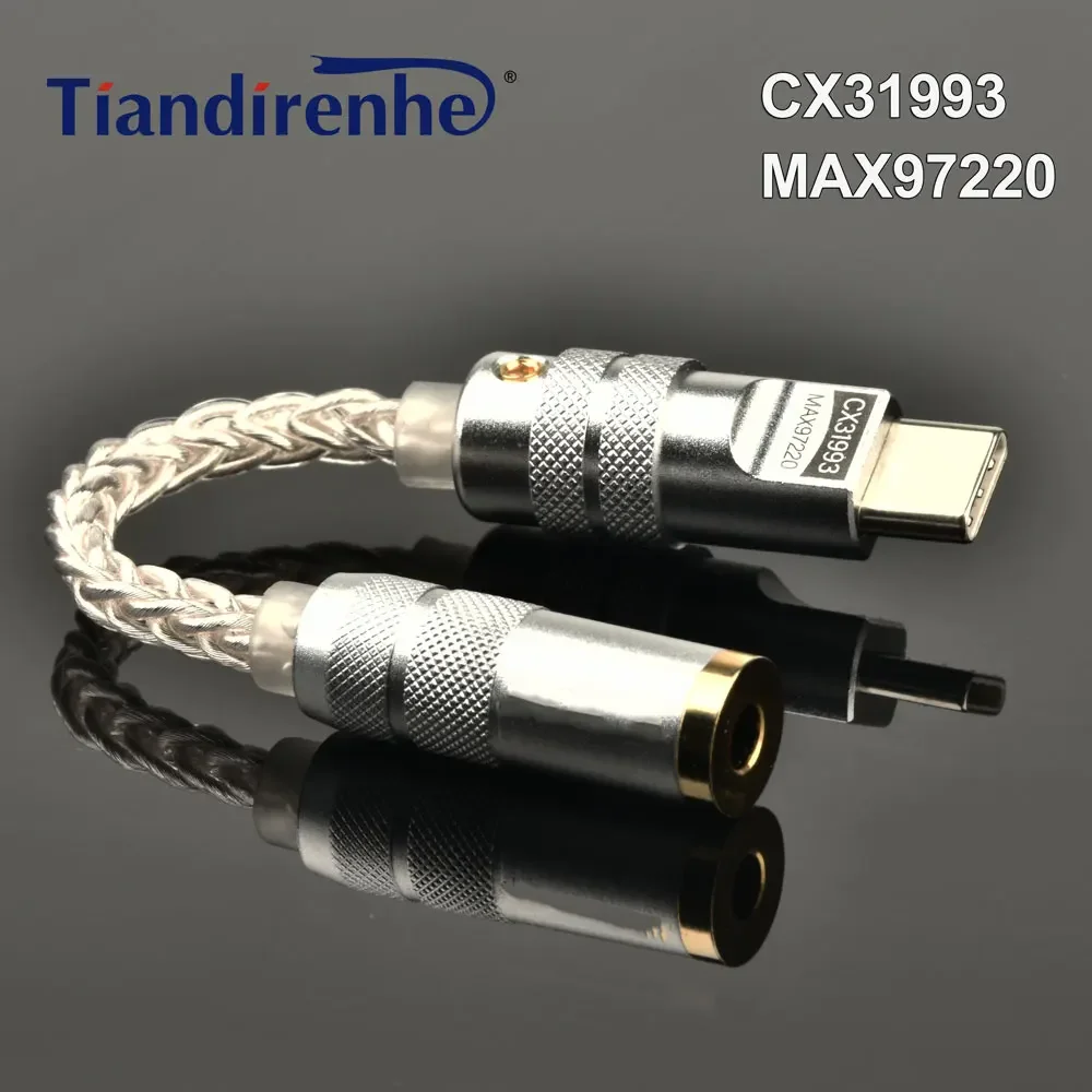 New Top Upgraded Digital Audio Amplifier CX31993 MAX97220 Dual Chip type-c-3.5mm AMP HiFi Audio Adapter PCM DAC For iphone15