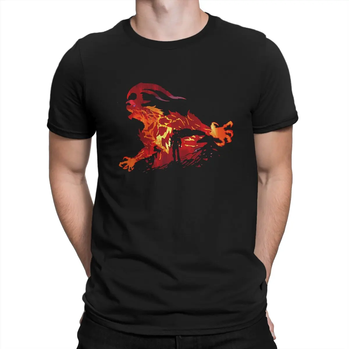 Final Fantasy Men\'s TShirt Ifrit Awakening Distinctive T Shirt Original Sweatshirts New Trend