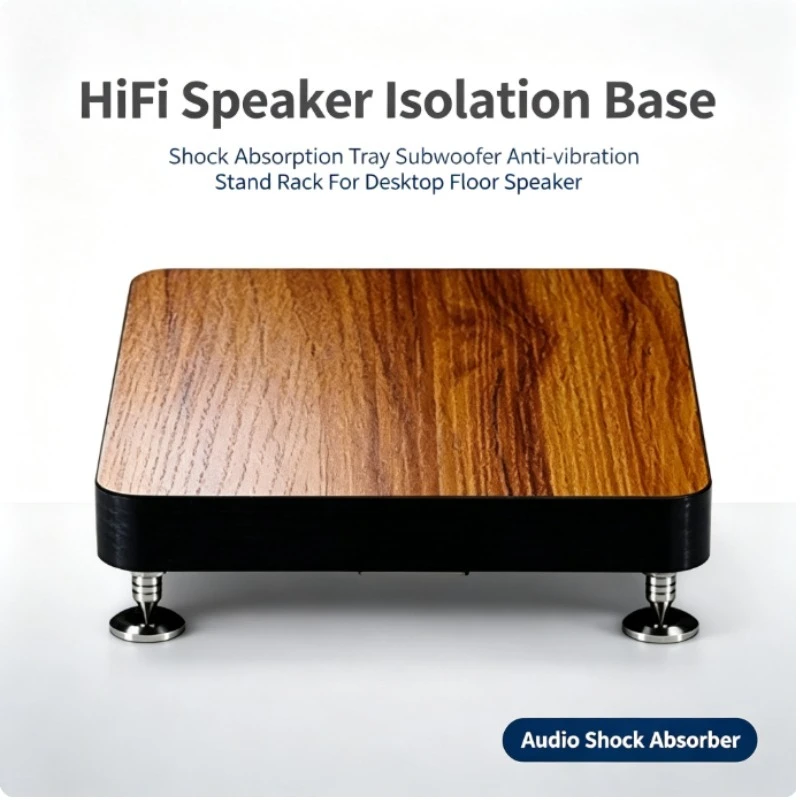 For Speaker Anti Vibration Isolation Pad Subwoofer Shock Absorbing Base Tray Desktop Floor Speaker Stand Rack