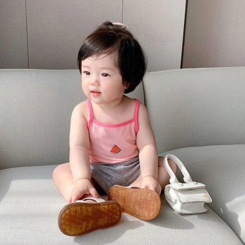 Kids Summer Clothes Baby Girls Cartoon Cute Tank Top Children Korean Casual Vest Sweet Lovely T-shirt 2024 Little Girl's Costume view 2