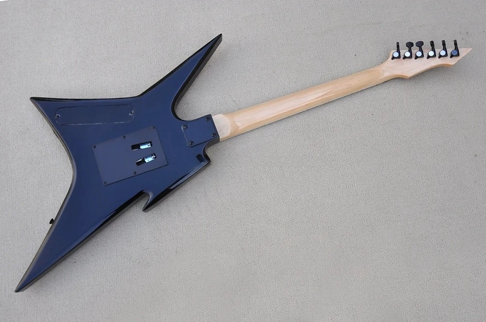 جيتار كهربائي عالي الجودة على شكل خاص، آلة موسيقية سوداء لمحبي الموسيقى لعازف الجيتار المبتدئين