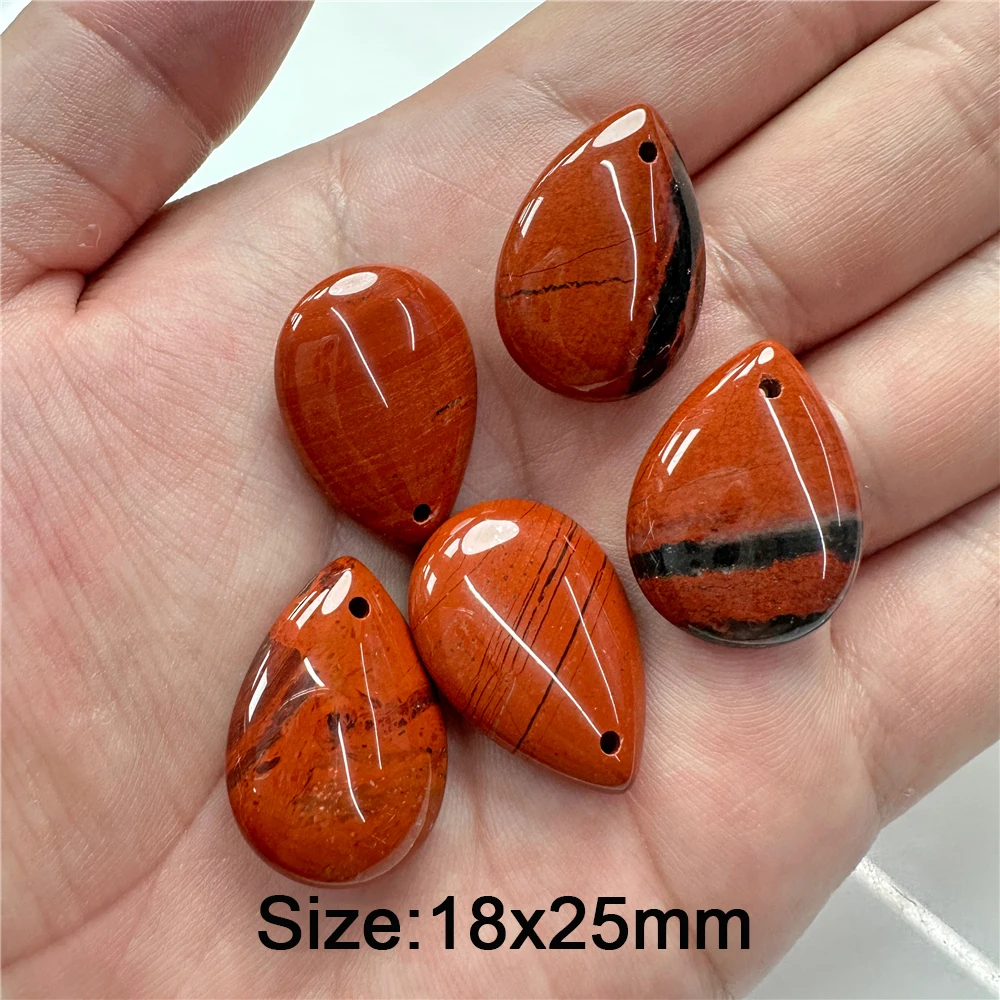 18x25mm Water Drop Shape Natural Stone Beads Labradorite Amethysts Quartzs Top Drilled Charms Bead For DIY Bracelets Necklace