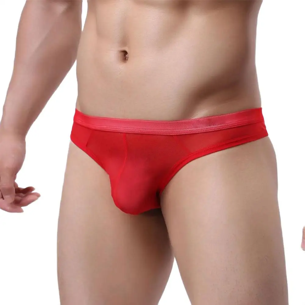 Men Mesh Sheer Breathable Pouch See Through Underpants Pantie Briefs Underwear Male Lingerie Sexy Shorts U Convex Pouch