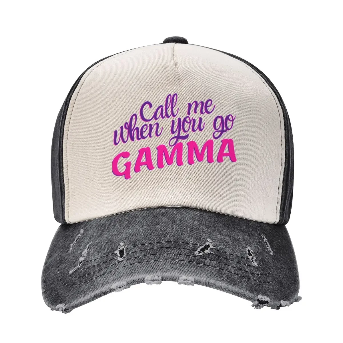 Call Me When You Go Gamma Pink Baseball Cap Hat Man For The Sun Snapback Cap tea Hat black Boy Women's