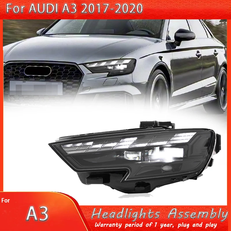 

Автомобильные фары для Audi A3 8V 2017-2020 S3 RS3 Sedan Hatchback, светодиодные автомобильные фары в сборе, обновленный инструмент высокой настройки, аксессуары