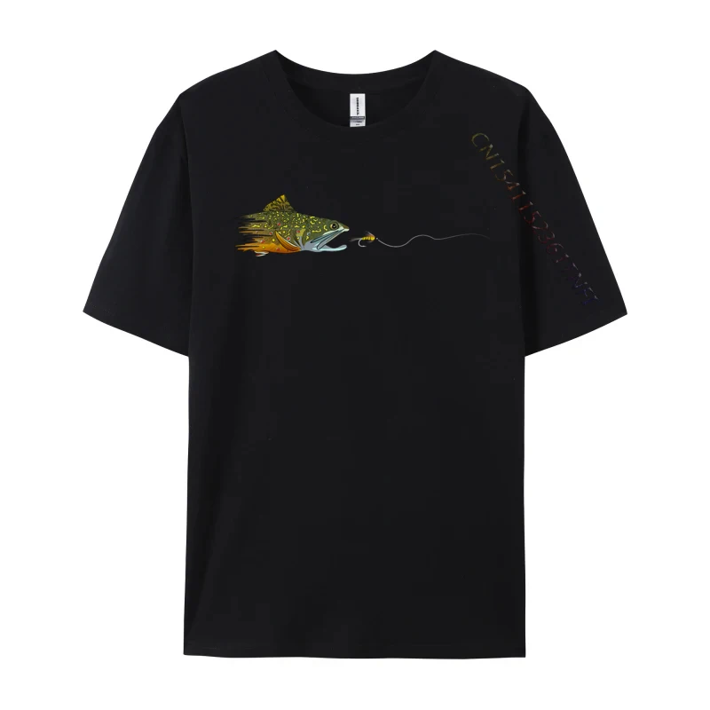 Fly Fishing Brook Trout Dry Fly Tying Fisherman T-shirts Coupons Men T-Shirt Cotton Luxury Designer T-Shirts Tops & Tees