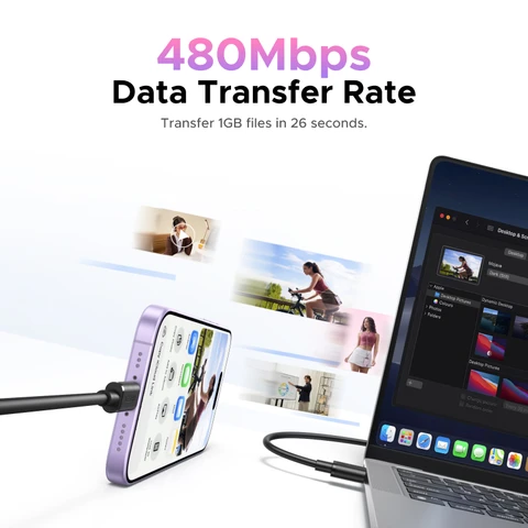 UGREEN USB C кабель Тип C кабель для iPhone 15 Samsung S23 Xiaomi 11 Pro USB C кабель для зарядки данных USB 3A Быстрая зарядка USB кабель — детальный вид товара