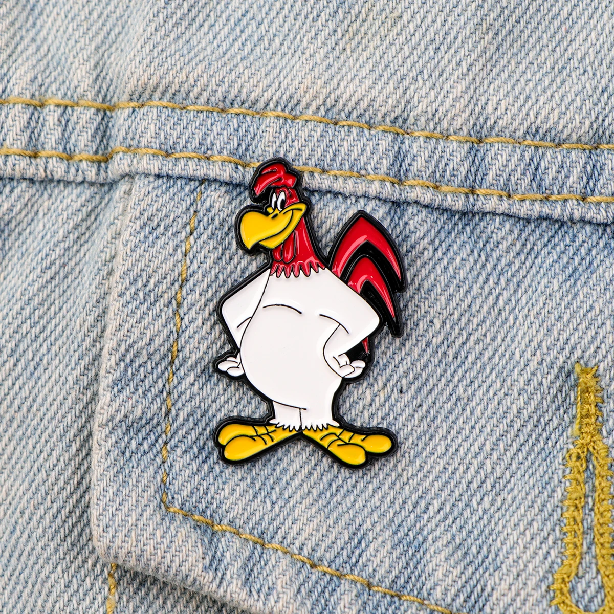 

Cartoon Rooster Enamel Pin Badges on Backpack Briefcase Badges With Lapel Pins for Backpacks Accessories for Jewelry