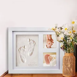 Pet hand and foot print photo frame baby print diy phbaby hand and foot print diy photo frame hollow baby one year old footprint