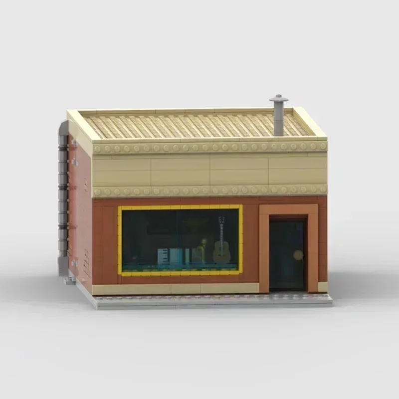 Popular Movie Street View Model MOC Building Bricks Musical Instrument Shop Technology Gifts Children Holiday Assemble Toys Suit