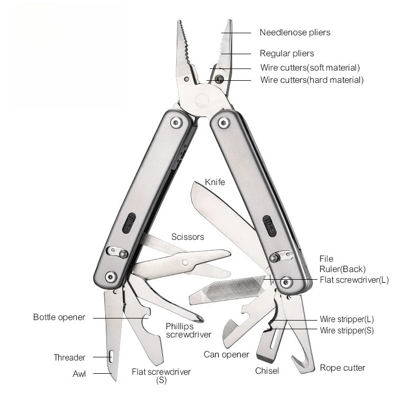 S804 Flex Modular Multitool Stainless Steel Open-Source Customizable EDC  Camping Hand Tool