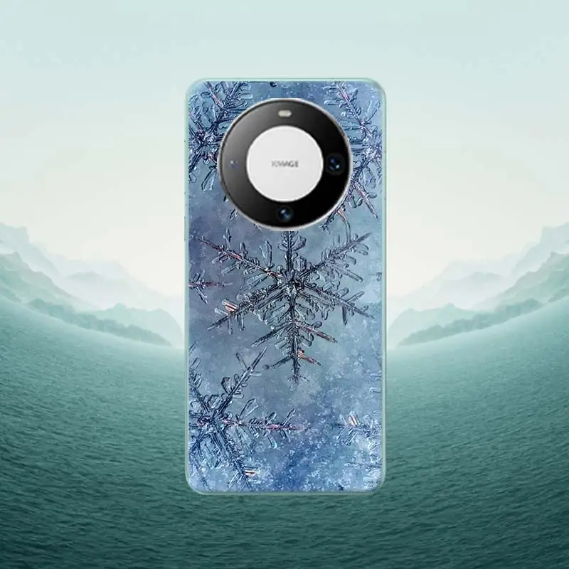 Snowflake Winter White Snow Christmas Phone Case For Huawei P40 Lite P50 Pro P30 P20 P10 Y5 Y6 Y7 Y9 2019  Mate 30 20 Pro 10 Lit