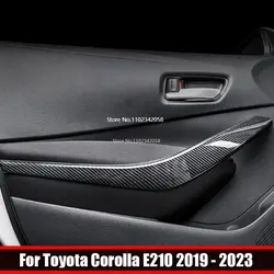 For Toyota Corolla E210 2019 2020 2021 2022 2023 Hybrid ABS Carbon Car Door Handles door bowl Frame Strip Decoration Cover trim