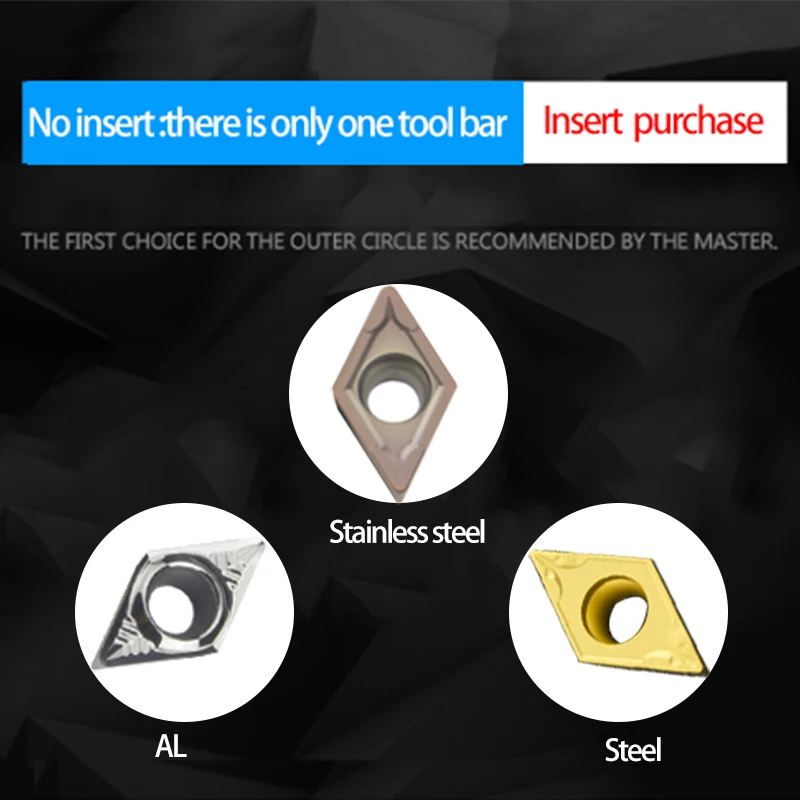 KaKarot Internal Turning Tool S10K-SDZCR07 S20R-SDZCR11 S25S-SDZCR Carbide Inserts DCMT07 DCMT1 Lathe Cutting Tool