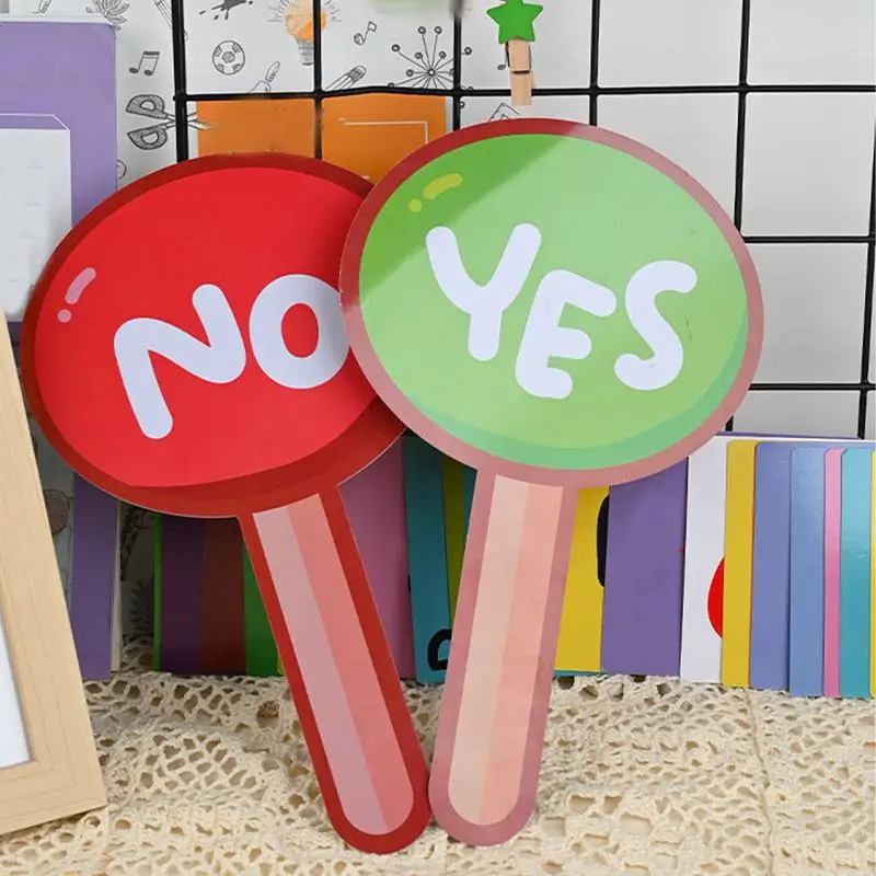 Classroom Voting Signs 2X Interaction Paddles True False Paddles Quick Response Signs For Teacher Classroom Event Supplies