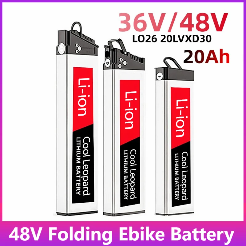 Silver Fish E-bike Rechargeable 18650 36V 10Ah 12Ah 14Ah Li-ion Battery Pack,for Folding Electric Bicycle Replacement Battery