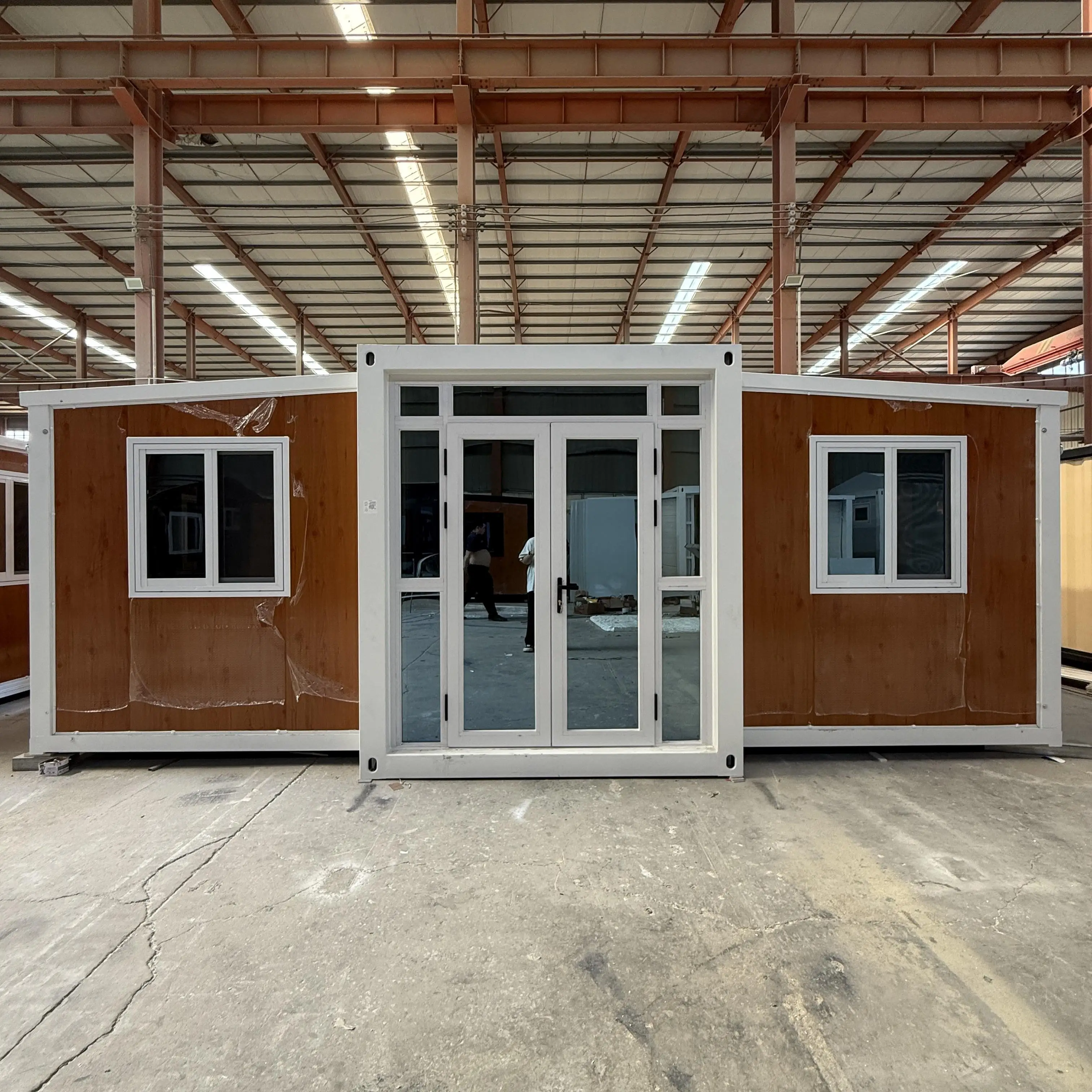 20ft Expandable Container House 2 3 Bedroom Modern Light Steel Frame Modular Home Prefabricated Double-wing Folding Mobile House