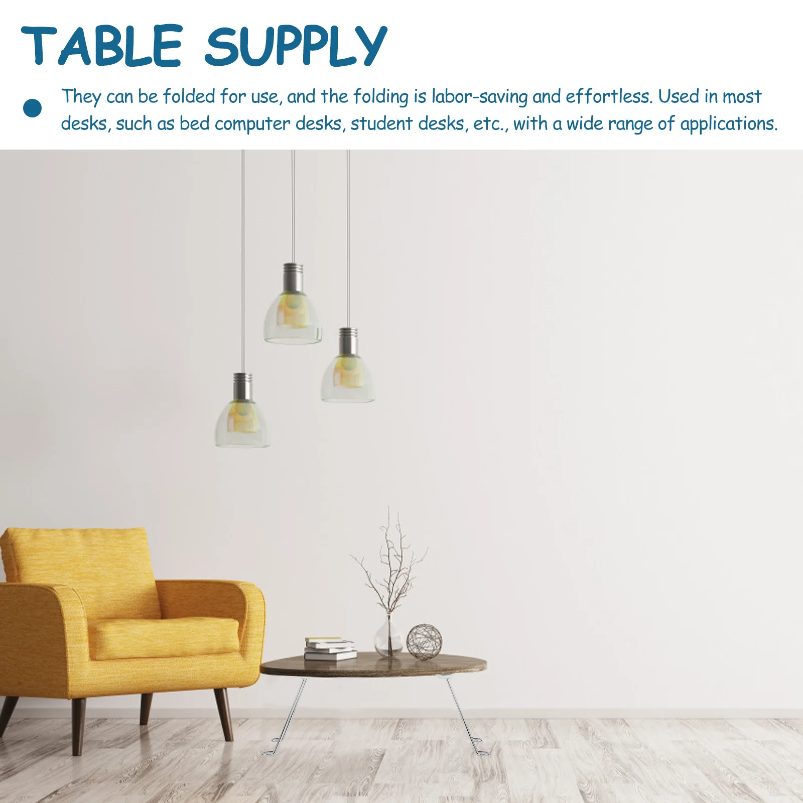 

4Pcs Metal Folding Table Legs Iron Thickened Durable Home Computer Desk Sofa Bed Replacement Legs Table Leg Furniture Leg