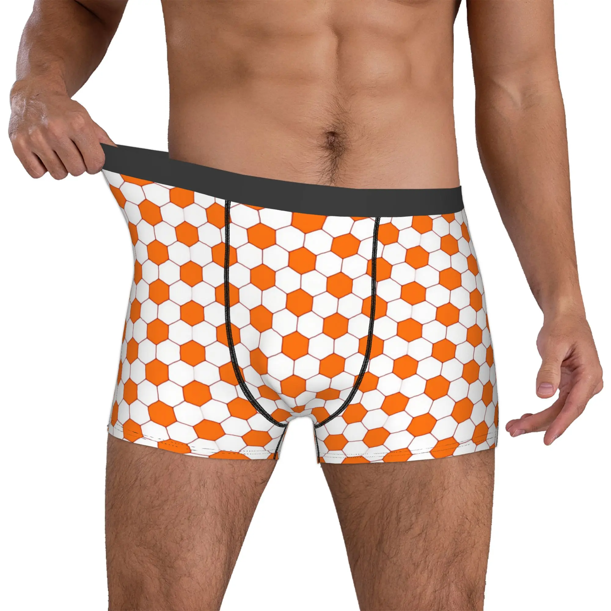 Soccerly Sports Footbally Hexagon  Boxer Shorts For 3D Print Honeycomb Geometric  Underwear Panties Briefs Stretch Underpants