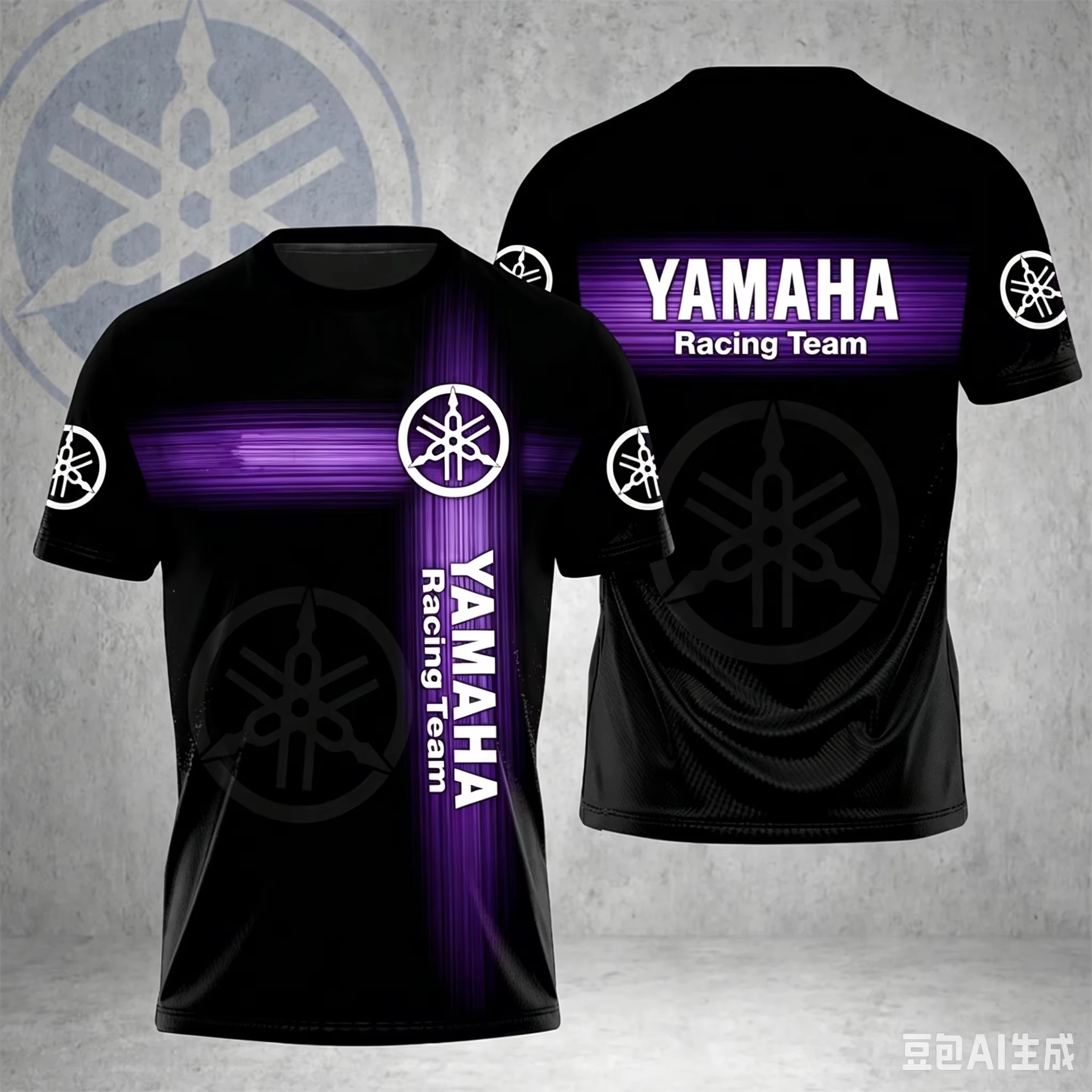 Neues SOMMER-NEUHEIT 2026 Herren-T-Shirt Lässiges Kurzarm-T-Shirt Atmungsaktiv mit 3D-Motorrad-Druck – Detail 9