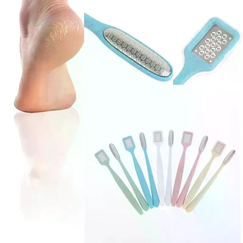 2 Stück Mini-Pediküre-Fußfeile, Hornhautentferner, Fußraspel, Fußraspel, Wäscher, Pro, Edelstahl, Hornhautfeile für nasse und trockene Füße