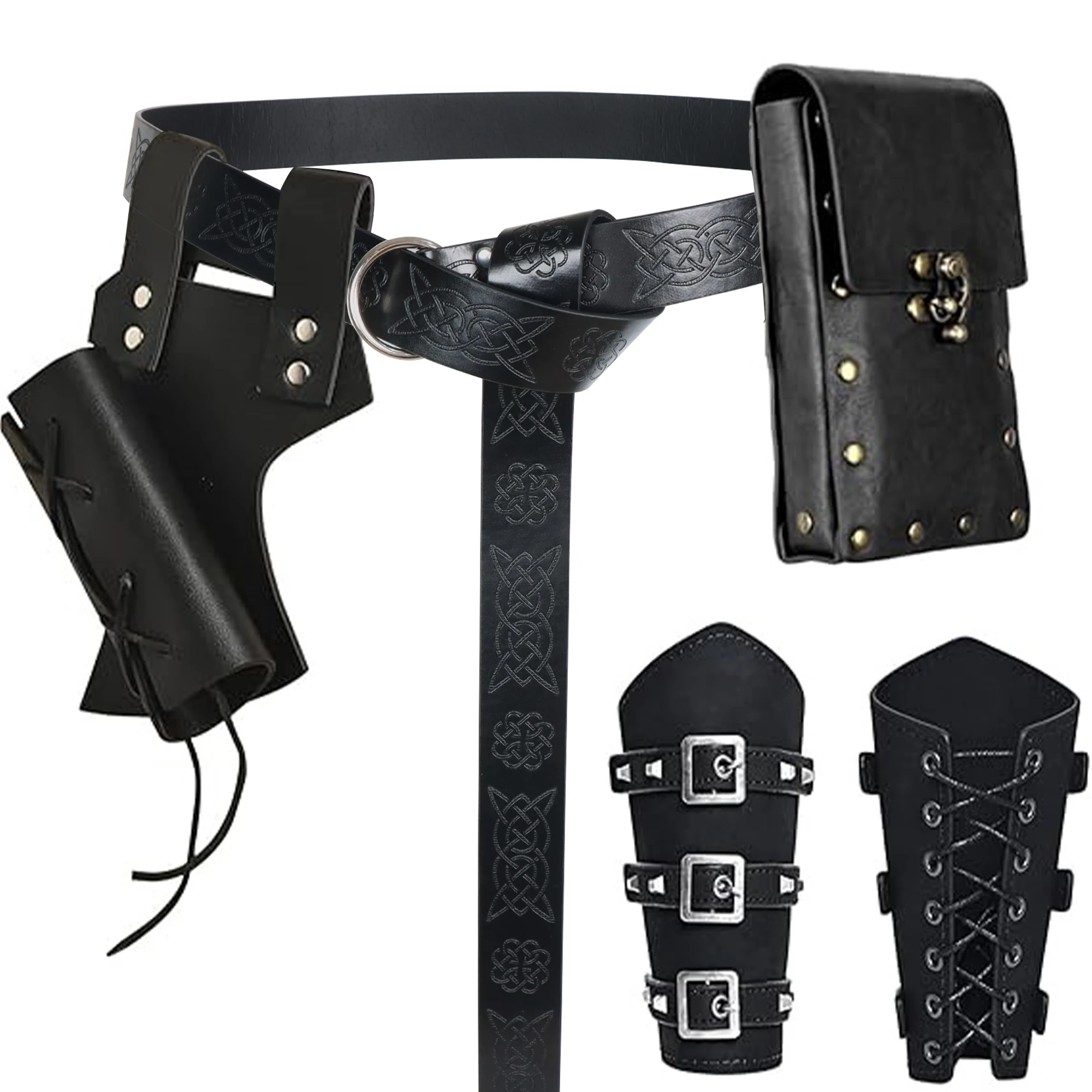 1/4 Pcs Renaissance Accessories Medieval Viking Belt Pouch Arm Guards Sword Frog Halloween Cosplay Belt Pron