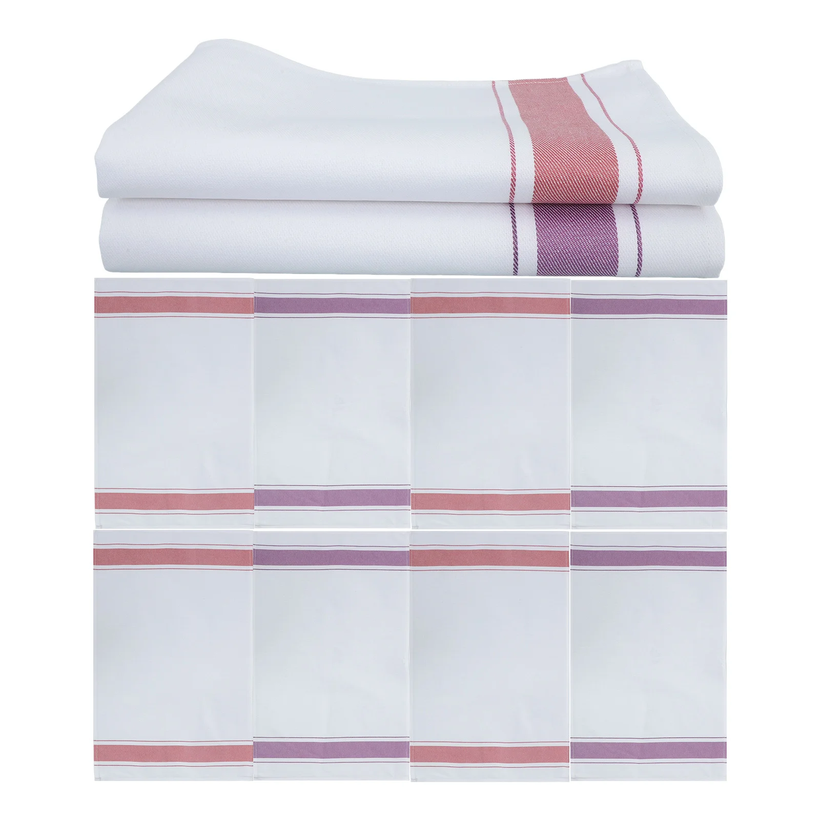 

10Pcs Pure Cotton Napkins Reusable Assorted Colors Glass Polishing Cloth Wine Stemware for Restaurant