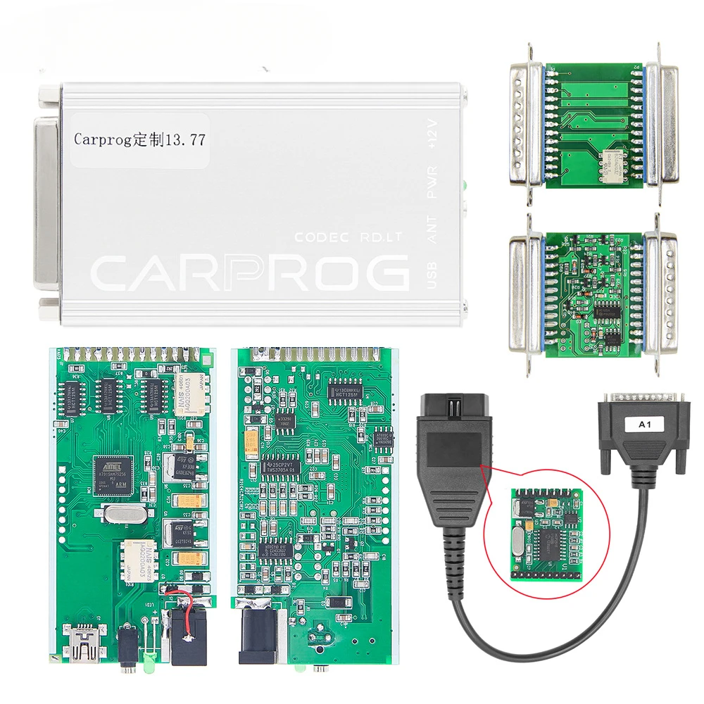 Carprog 13.77 Full Set Auto ECU Programmer Car Diagnostic Tool with All Adapters for Car Key Programming Immobilizer Repair