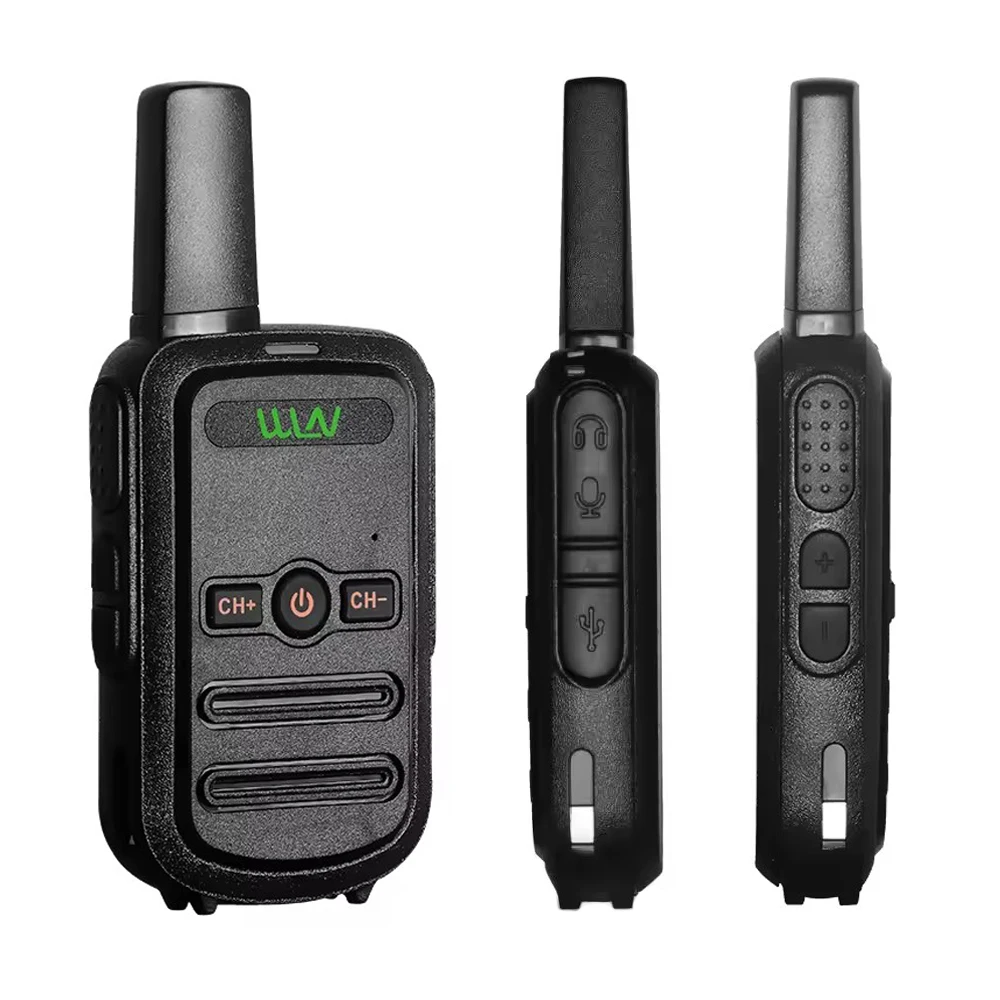 WLN-KD-C52 Mini Transceptor Portátil, UHF400-470MHz Rádio em Dois Sentidos, Walkie Talkie 16CH, KD-C51 Atualizado, Novo