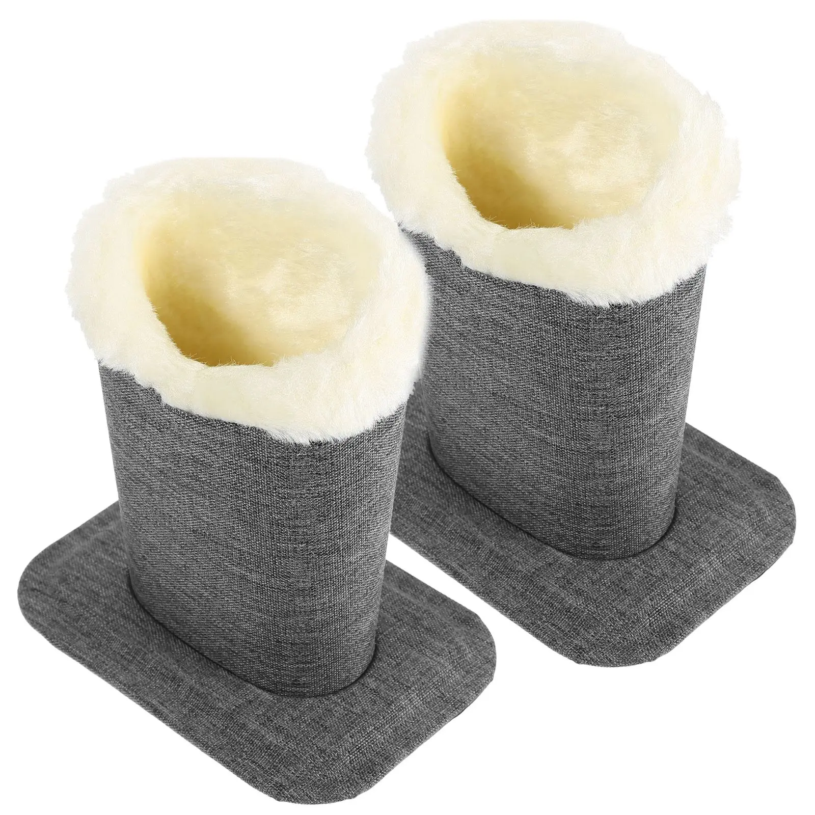 

2 Pcs Glasses Holder Eye Sunglasses Eyeglass Case Desktop Base Linen Gray Modern Storage Jewelry Display Office