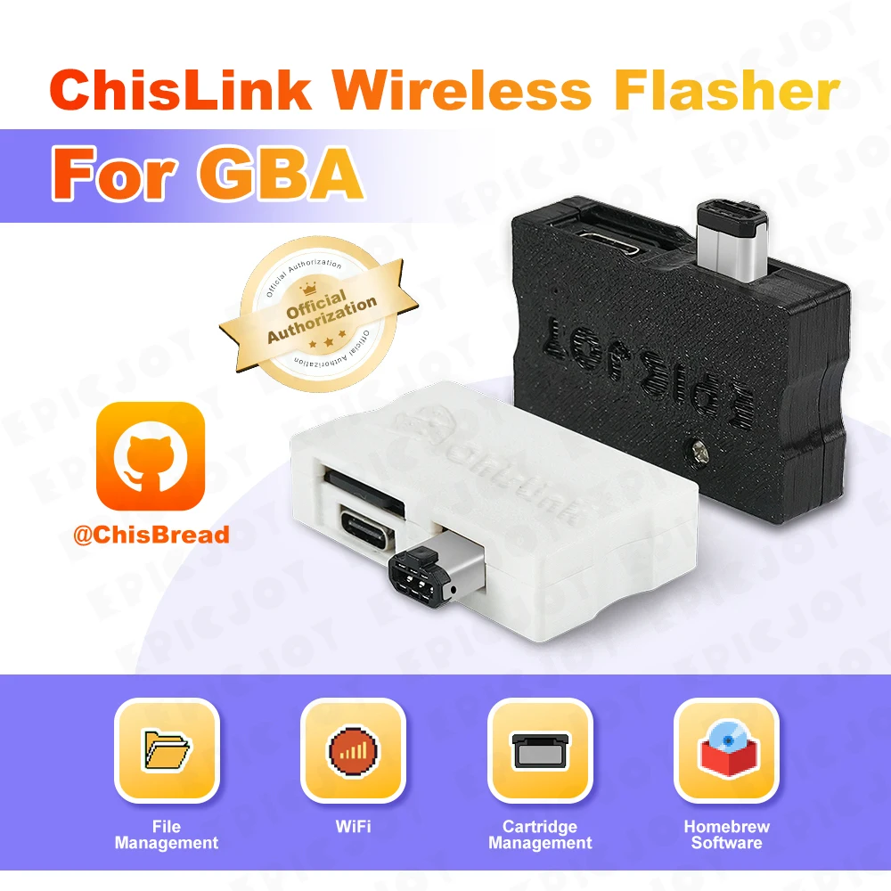 

EPICJOY ChisLink 2.4GHz Wireless Programmer WiFi Support for GBA GBSP Analogue Pocket NES Emulator Gaming Device
