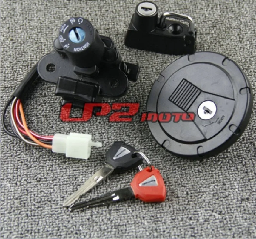 Ignition Switch Fuel Gas Cap Helmet Lock Set for Kawasaki D-Tracker KLX 125 250 S SF 01 02 03 04 05 06 07 08 09 10 11 12 13 14