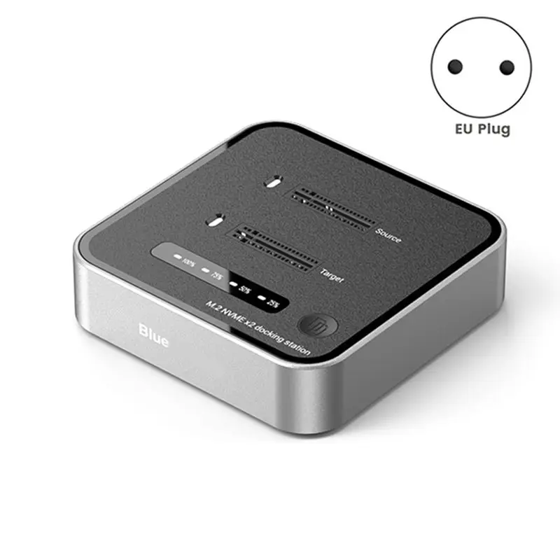 A23F-M2 20Gbps Two Bay SSD Docking Station Dual Bay Offline USB C To NVME Pcie Docking Station Offine Clone SSD Dock