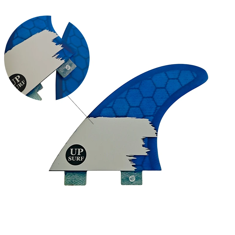 AM2 3 Fins Set UPSURF FCS Performer Tri Fins Thruster Surfboard Fins For Surfing Twin Side + Centre Tri Fins/Set