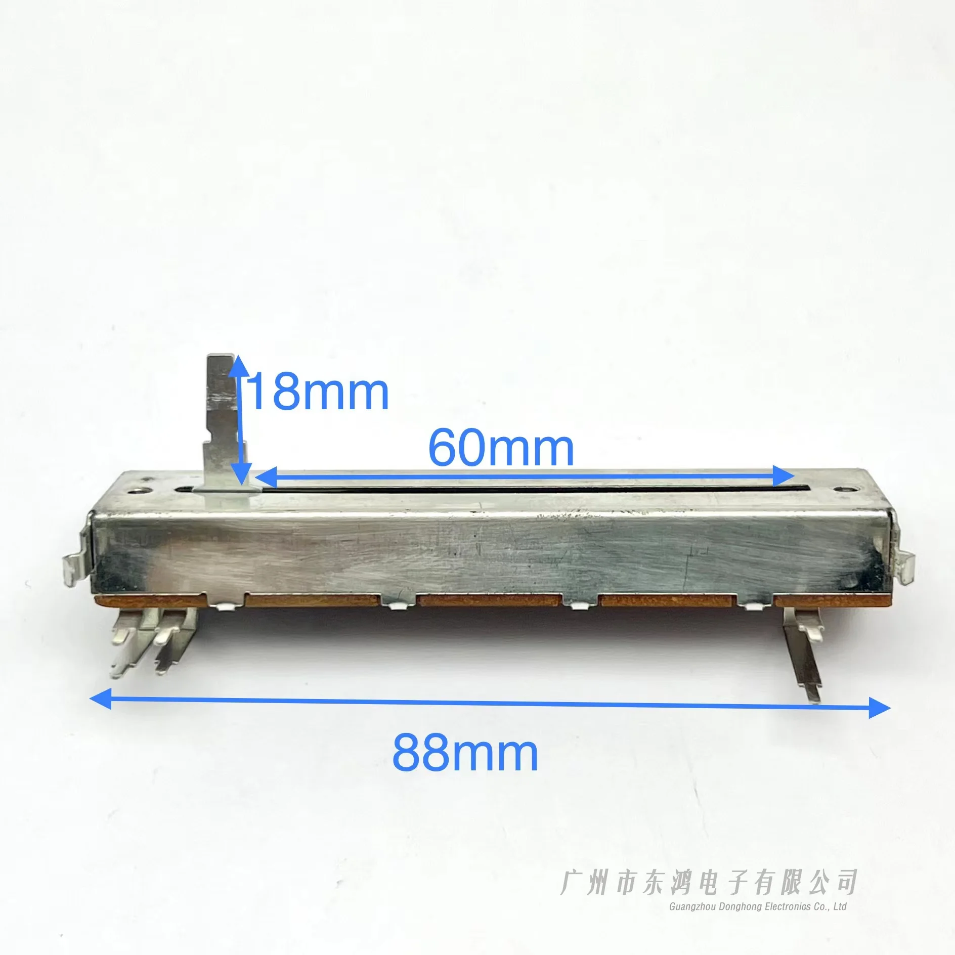 1 PCS Taiwan FD Fuhua 8.8 cm sliding potentiometer B10K*2 vertical side regulated straight slip potentiometer duplex fader