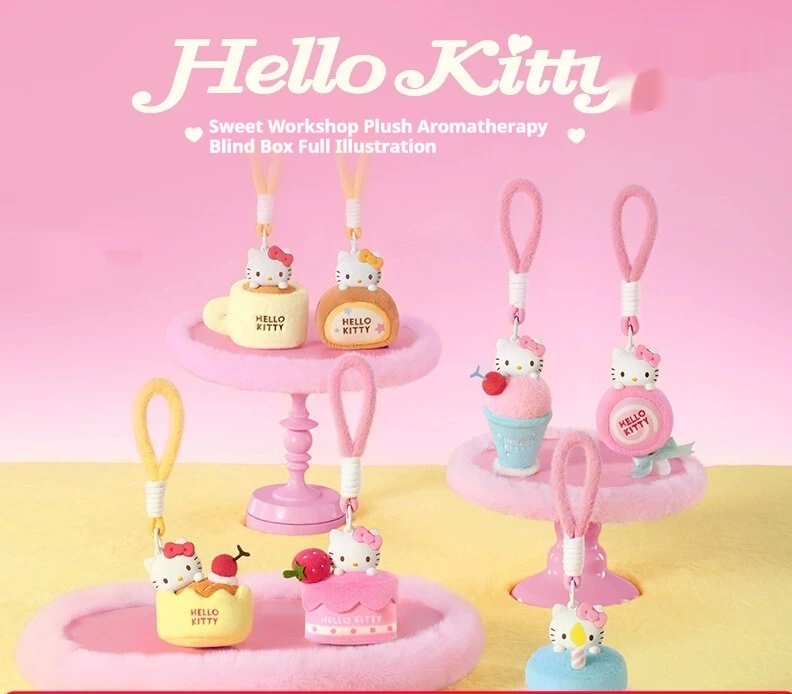 

Sanrio Hello Kitty плюшевый кулон для ароматерапии слепая коробка мультяшные фигурки украшения Kawaii подарок на день рождения для девочек отправить подругам G