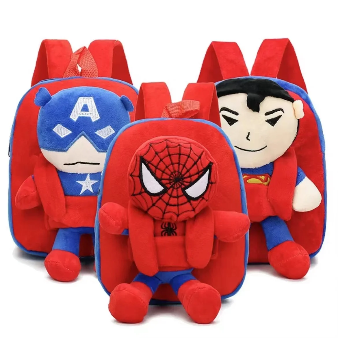 Cosplay Series Spiderman Cartoon Anime Fashion Personality Plush Toy Children Leisure Cute Kindergarten Backpack Holiday Gift